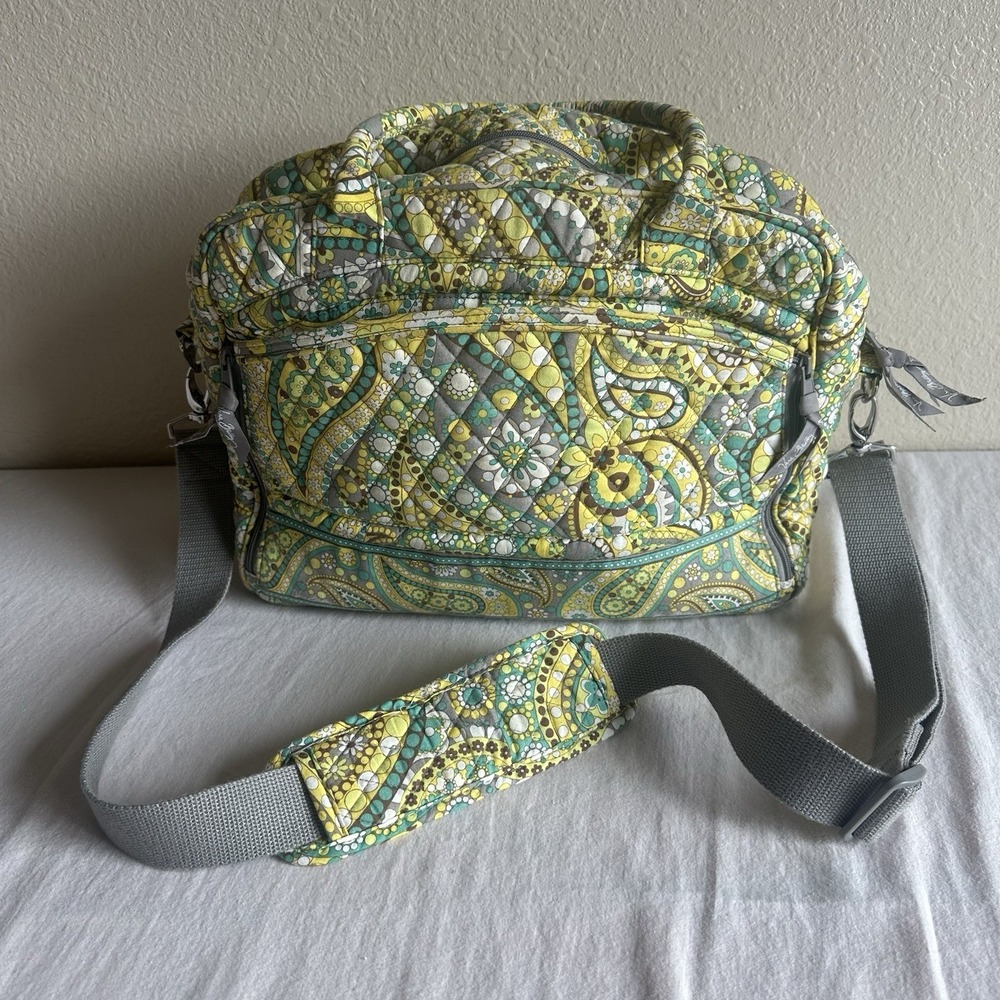 Vera Bradley Laptop Messenger Bag Cottagecore Grannyccore Quilted Shoulder Strap